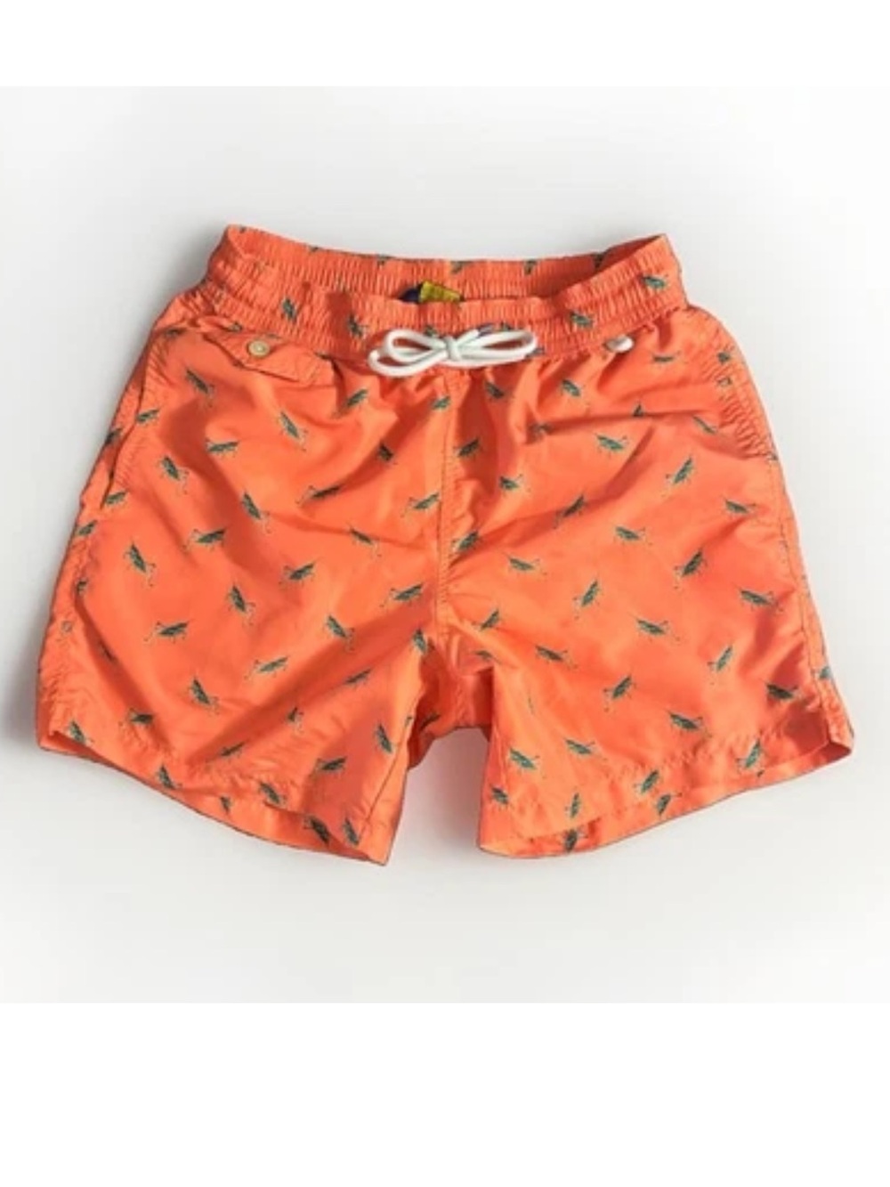 Polo by Ralph Lauren Orange Grasshopper-Print Hybrid Shorts